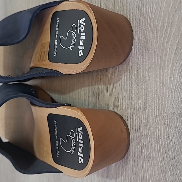 COPY - Vallejo swedish design wood leather upper clogs size 40 or 8.5 - Picture 4 of 7